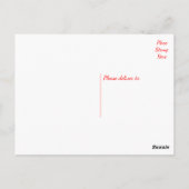 Hallo Hi Red Heart en White Love Briefkaart (Achterkant)