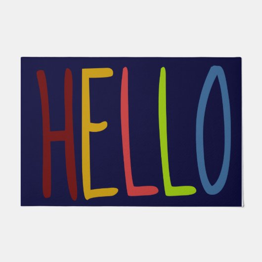hallo Hi Rug, Indoor Welcome Mat, persoonlijk Deurmat (Voorkant)