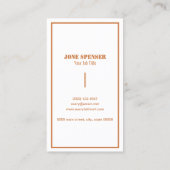 Hallo Hi? Terracotta Clean Eenvoudige Typografie C Visitekaartje (Achterkant)