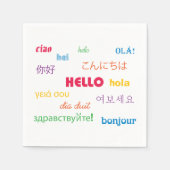 Hallo Hi Veel talen kleurrijk Servet (Voorkant)