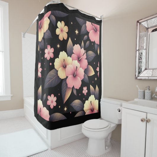 Hallo Hibiscus Douchegordijn (In situ)