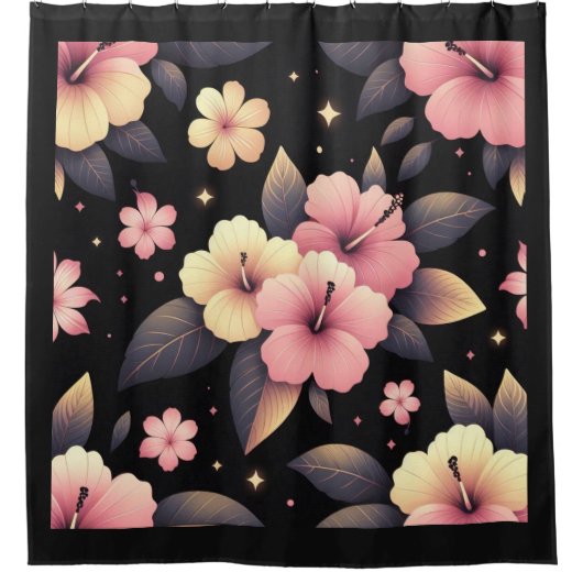 Hallo Hibiscus Douchegordijn (Voorkant)