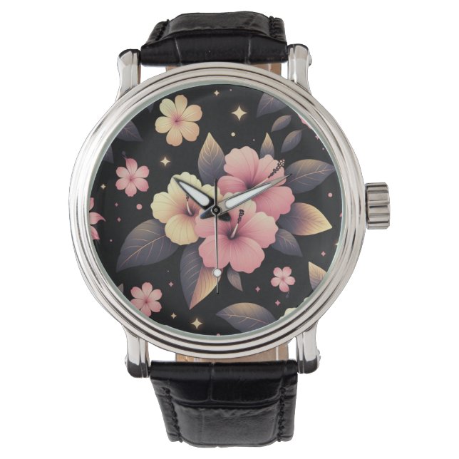 Hallo Hibiscus Horloge (Voorkant)