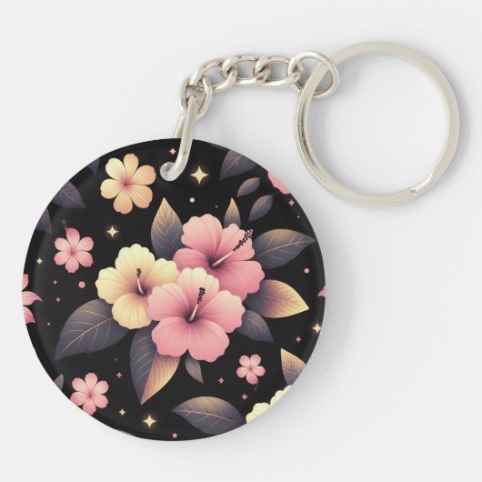 Hallo Hibiscus Sleutelhanger (Achterkant)