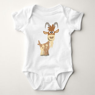 hallo "Hier!" Leuke Cartoon Geit Baby Kleding Romper