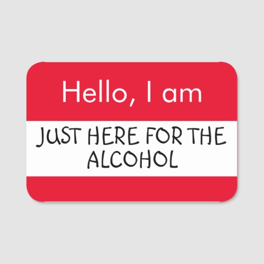 hallo... Hier voor de Alcohol. Naamplaatje (Voorkant)