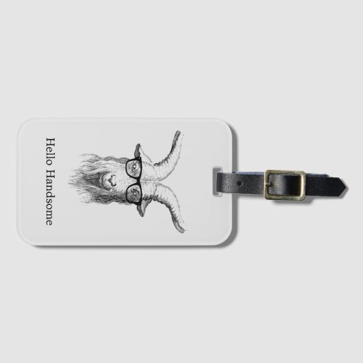 Hallo Hipster Goa Bagagelabel (Voorkant (horizontaal))