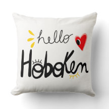 Hallo Hoboken New Jersey Leuk Worp Kussen