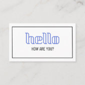 Hallo Hoe bent u gratis 24/7 Crisis Tekstlijn Contactkaartje (Voorkant)