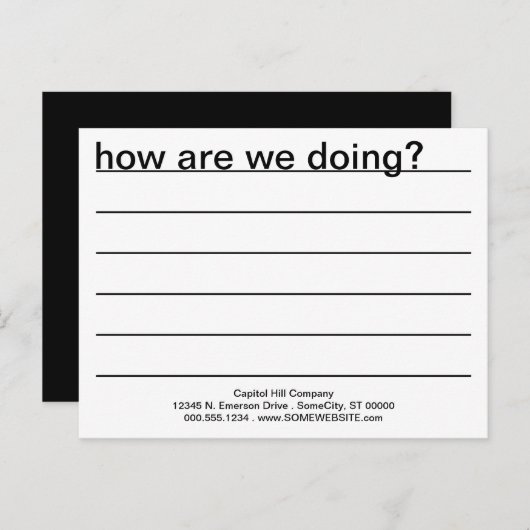 hallo, hoe gaat het? briefkaart (Voorkant / Achterkant)