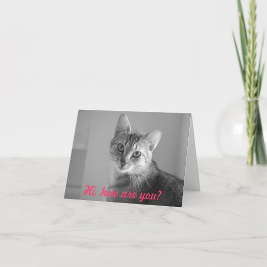 Hallo hoe u bent? De kaart van de nota (Voorkant)