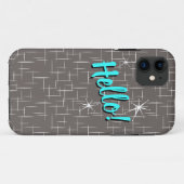 hallo! Hoesje-Mate iPhone Case (Achterkant (horizontaal))