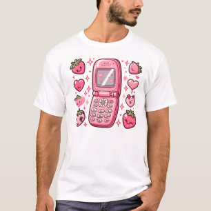 Hallo Hoezo? Het is 2003 - Y2K Strawberry Flip Pho T-shirt