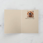Hallo Hoi! Denken aan jou Leuke Gekke Hond Kaart (Binnen)