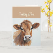 Hallo Hoi! Denken aan jou Schattigee Sweet Brown K Kaart (Gele Bloem)