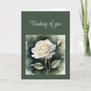 Hallo Hoi! Denken aan jou White Rose Greenery Kaart