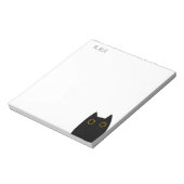 Hallo Hoi,?, Schattige Black Cat Notitieblok (Linkerzijde)