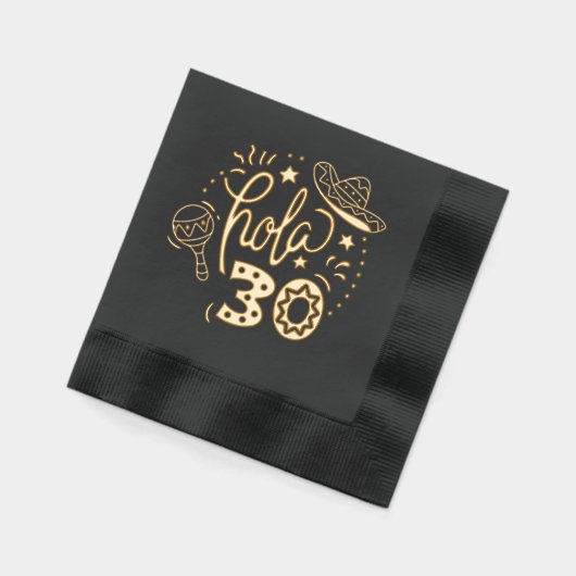 Hallo Hola 30 30 jaar 30 jaar Spaans Folie Servetten (Links)