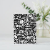 hallo Hola Bonjour Briefkaart (Staand voorkant)