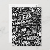 hallo Hola Bonjour Briefkaart (Voorkant / Achterkant)