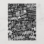 hallo Hola Bonjour Briefkaart (Voorkant)