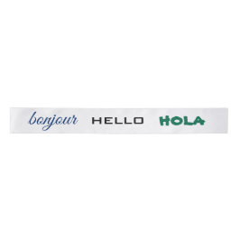 hallo Hola Bonjour Spaanse satin Ribbon Satijnen Lint