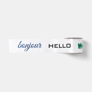 hallo Hola Bonjour Spaanse satin Ribbon Satijnen Lint