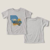 Hallo Hond Cartoon Graphic T-Shirt (Ontwerp Voorkant & Achterkant)