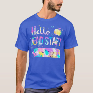 hallo Hoofd Begin plein terug naar school Tie Dye T-shirt