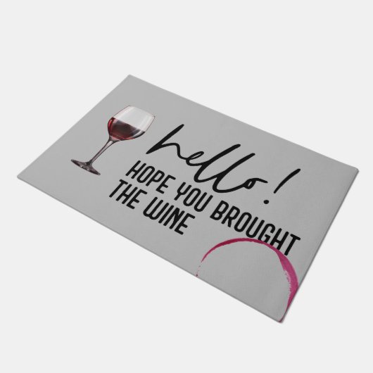 Hallo Hoop dat je wijn Schattige plezier heeft geb Deurmat (Schuin)
