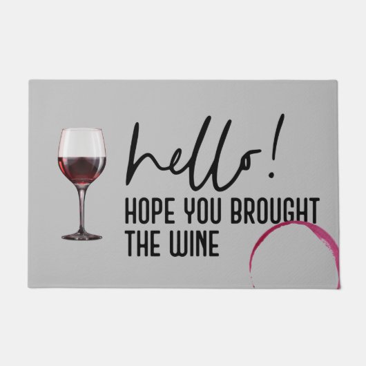 Hallo Hoop dat je wijn Schattige plezier heeft geb Deurmat (Voorkant)