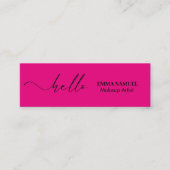 Hallo Hot roze elegantie Mini Visitekaartje (Voorkant)
