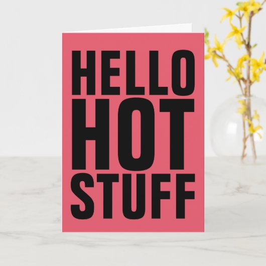 hallo HOT STUFF-WENSKAARTEN Kaart (Gele Bloem)