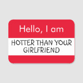 hallo... Hotter dan uw Vriendin Naamplaatje (Voorkant)