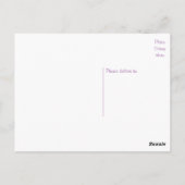 Hallo Houdt van Paarse en witte hart Briefkaart (Achterkant)