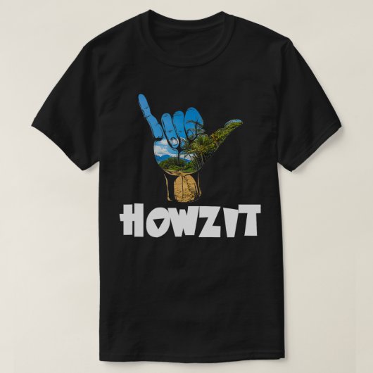 Hallo Howzit Hawaii T-shirt (Design voorkant)