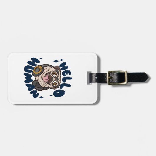 hallo huidshond bagagelabel (Voorkant horizontaal)