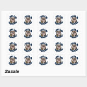 hallo huidshond vierkante sticker (Vel)