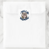 hallo huidshond vierkante sticker (Tas)