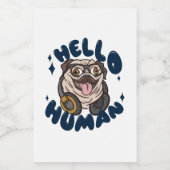 hallo huidshond voedselcontainer etiket (Enkel label)