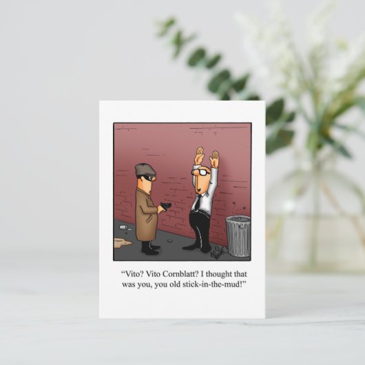 Hallo Humor Briefkaart Funny Hi en (Staand voorkant)