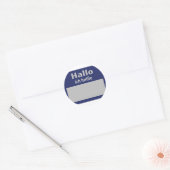 Hallo, Ich Heisse symbool Ronde Sticker (Envelop)