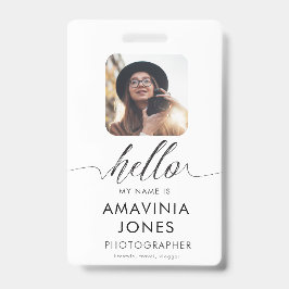 hallo ID-identificatie Reizigersbadpas Badge