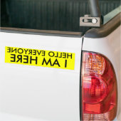 hallo iedereen bumpersticker (Op Truck)