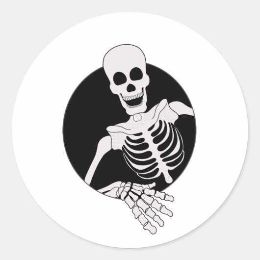 hallo iedereen ronde sticker (Voorkant)
