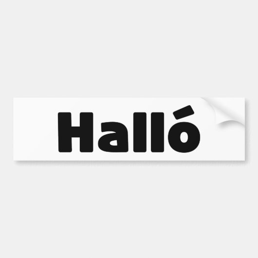 Hallo IJslandse Halló Bumpersticker (Voorkant)