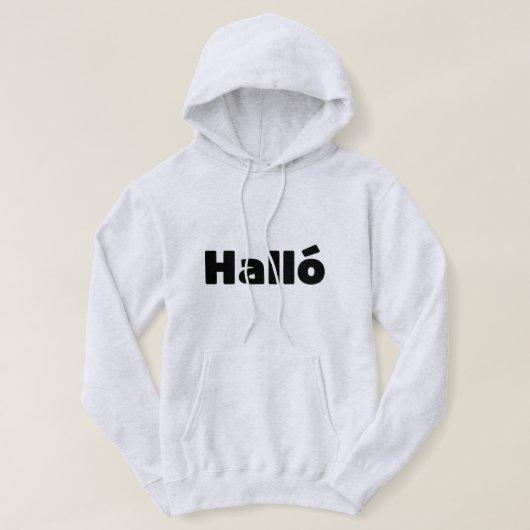 Hallo IJslandse Halló Hoodie (Design voorkant)