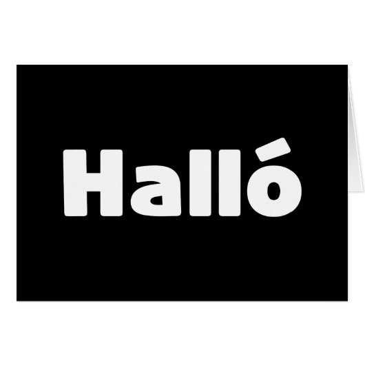 Hallo IJslandse Halló {} ) Íslenska Language Kaart (Voorkant Horizontaal)