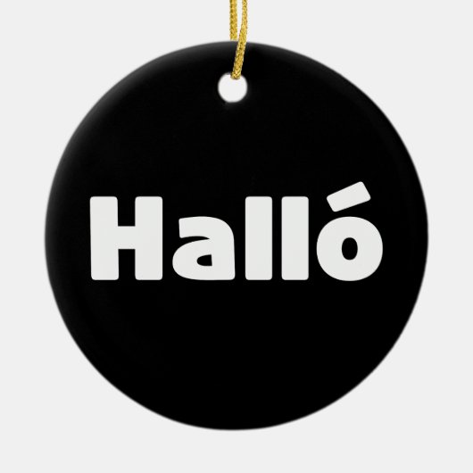 Hallo IJslandse Halló Keramisch Ornament (Voorkant)
