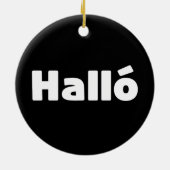 Hallo IJslandse Halló Keramisch Ornament (Achterkant)